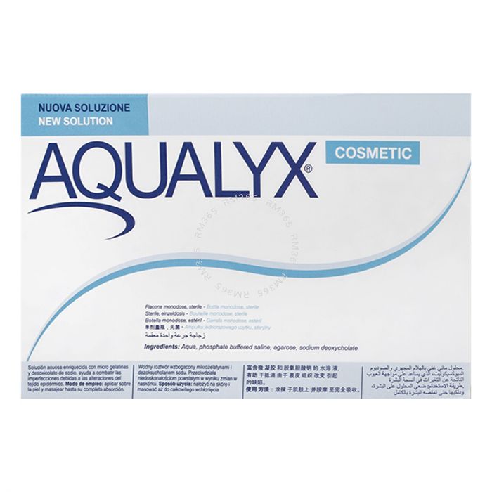 Aqualyx developed for the non-surgical reduction of localised fat under the skin is a gel-based aqueous solution, which dissolves fat and is biocompatible and biodegradable. Aqualyx works by causing the dissolution of fat cells. The body then expels the r