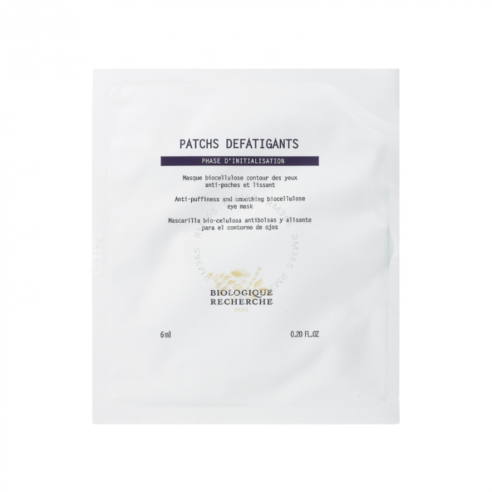 ANTI-FATIGUE AND SMOOTHING BIOCELLULOSE EYE CONTOUR MASK.

Patchs Défatigants are pre-impregnated with a formula enriched with anti-puffiness, anti-dark circles and anti-wrinkle active ingredients. Its natural biocellulose support and its "pinch" shape 