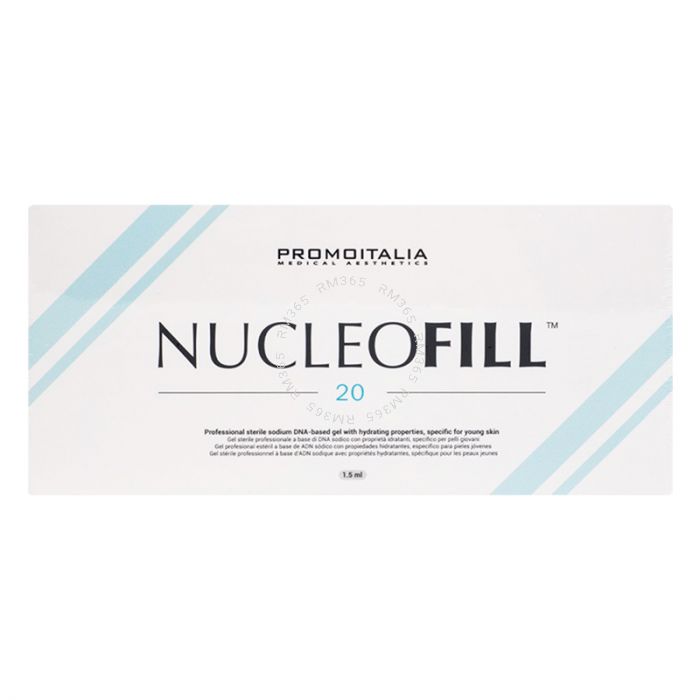 Nucleofill 20 is a new line of sterile sodium DNA-based gel with hydrating properties, specific for young skin. As an anti-ageing treament, Nucleofill is designed to improve skin elasticity and tightness as well as aid in the prevention of wrinkles.