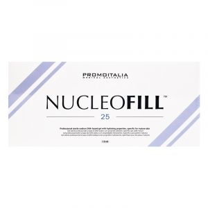 Nucleofill 25 is a new line of sterile sodium DNA-based gel with hydrating properties, specific for mature skin. Nucleofill 25 is designed to improve skin elasticity and tightness as well as aid in the prevention of wrinkles.