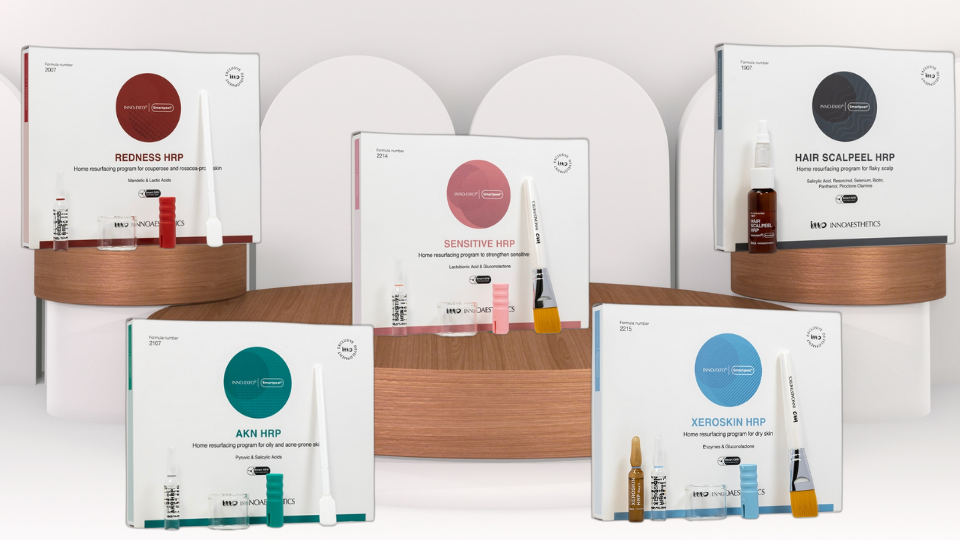 Discover INNO-EXFO Packs for Sensitive Skin, Acne, Redness, Dryness, or Hair Loss